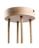 Cylindrical wooden 4-hole ceiling rose Kit