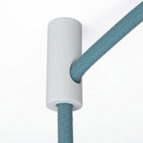 Decentraliser, ceiling hook for fabric electrical cables with stop