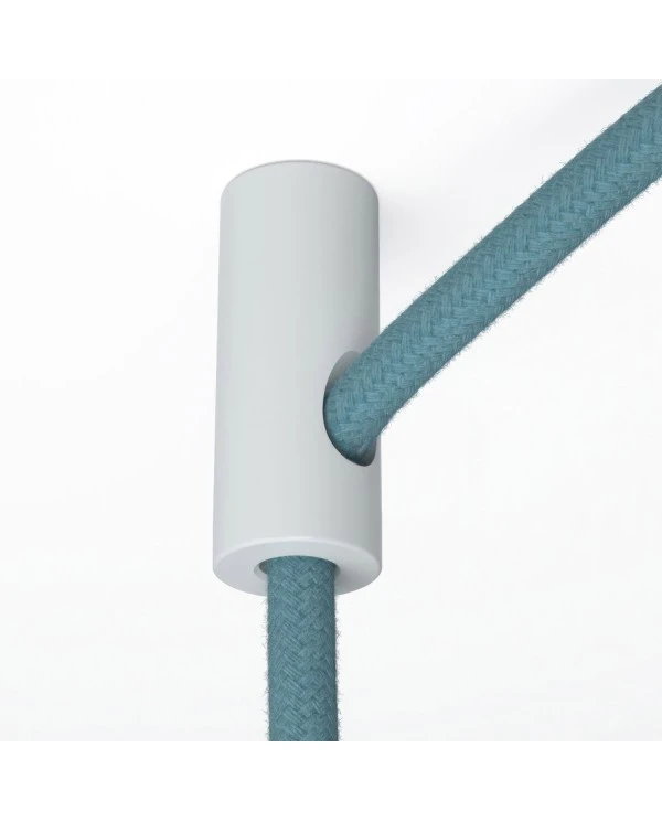 Decentraliser, ceiling hook for fabric electrical cables with stop