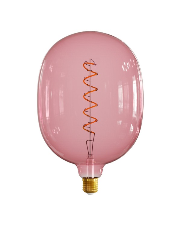 Egg Berry red XXL Light Bulb, Pastel line, spiral filament, 5W 230Lm E27 1800K Dimmable