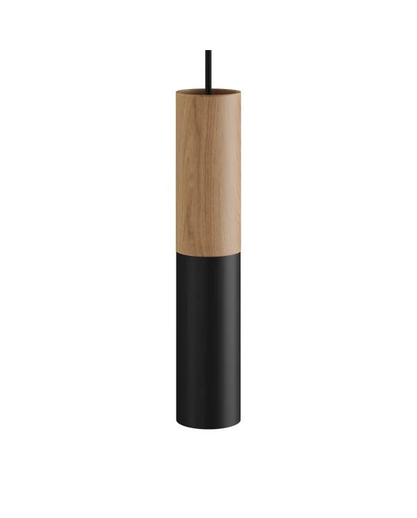 Tub-E14, wood and metal tube for spotlight with E14 double ring lamp holder