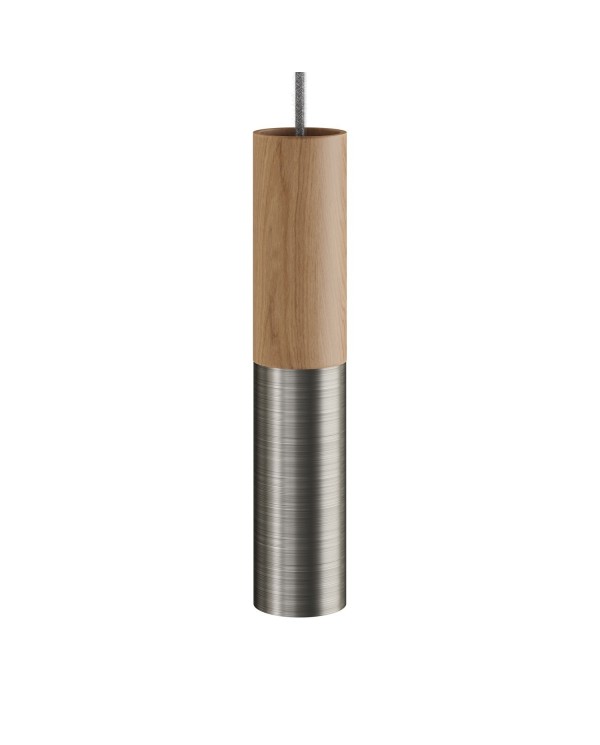 Tub-E14, wood and metal tube for spotlight with E14 double ring lamp holder