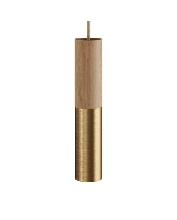 Tub-E14, wood and metal tube for spotlight with E14 double ring lamp holder