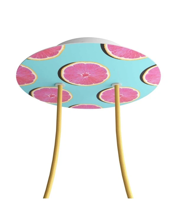 Round Rose-One 2-hole and 4 side holes ceiling rose, 200 mm - PROMO