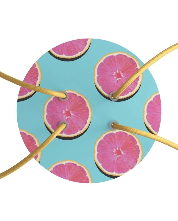 Round Rose-One 4-hole and 4 side holes ceiling rose, 200 mm - PROMO