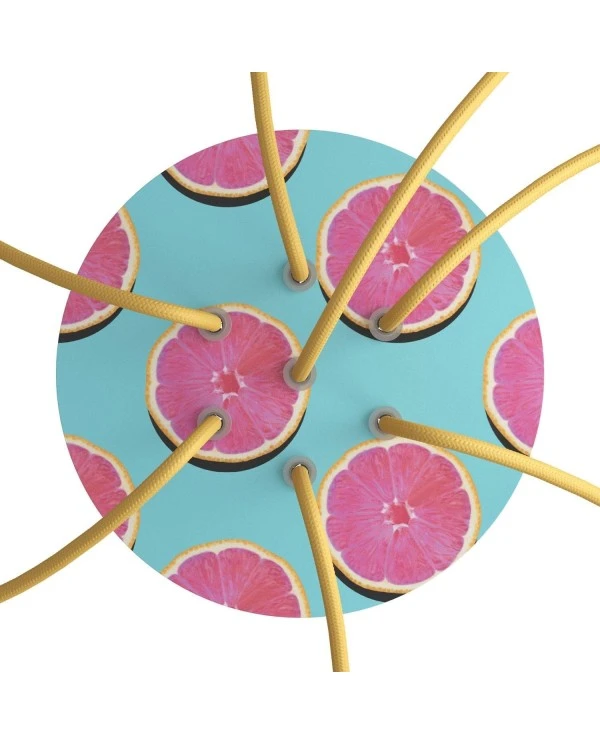 Round Rose-One 7-hole and 4 side holes ceiling rose, 200 mm - PROMO