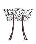 Square Rose-One 4-hole and 4 side holes ceiling rose, 200 mm - PROMO