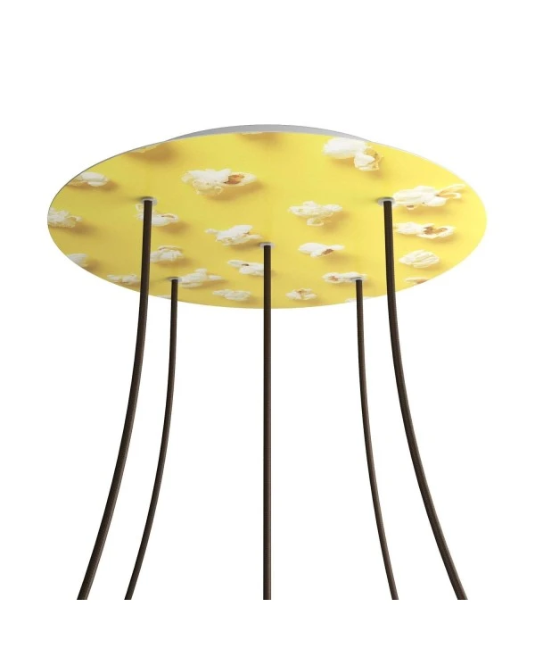 Round XXL Rose-One 5-hole and 4 side holes ceiling rose, 400 mm  - PROMO