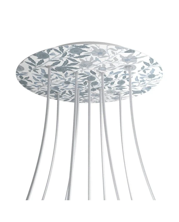 Round XXL Rose-One 9 X-shaped holes and 4 side holes ceiling rose, 400 mm  - PROMO