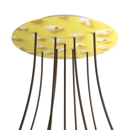 Round XXL Rose-One 9 X-shaped holes and 4 side holes ceiling rose, 400 mm  - PROMO - Pop-Corn