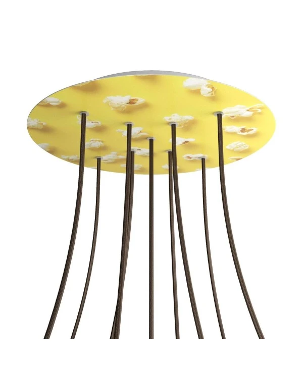 Round XXL Rose-One 9 X-shaped holes and 4 side holes ceiling rose, 400 mm  - PROMO