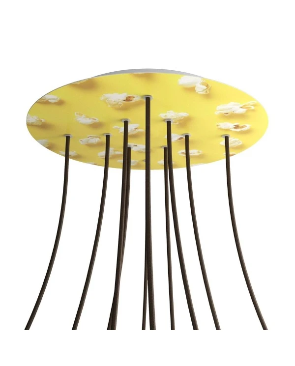 Round XXL Rose-One 10-hole and 4 side holes ceiling rose, 400 mm - PROMO