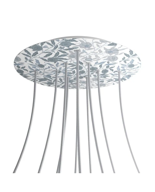 Round XXL Rose-One 10-hole and 4 side holes ceiling rose, 400 mm - PROMO