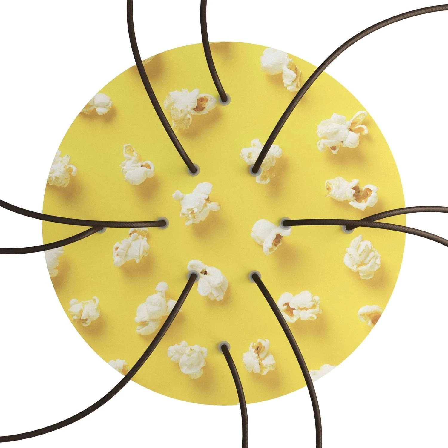Round XXL Rose-One 10-hole and 4 side holes ceiling rose, 400 mm - PROMO