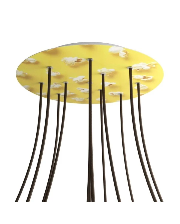 Round XXL Rose-One 12-hole and 4 side holes ceiling rose, 400 mm - PROMO