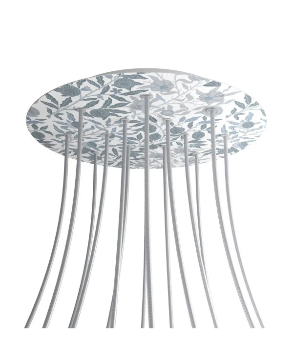 Round XXL Rose-One 14-hole and 4 side holes ceiling rose, 400 mm - PROMO