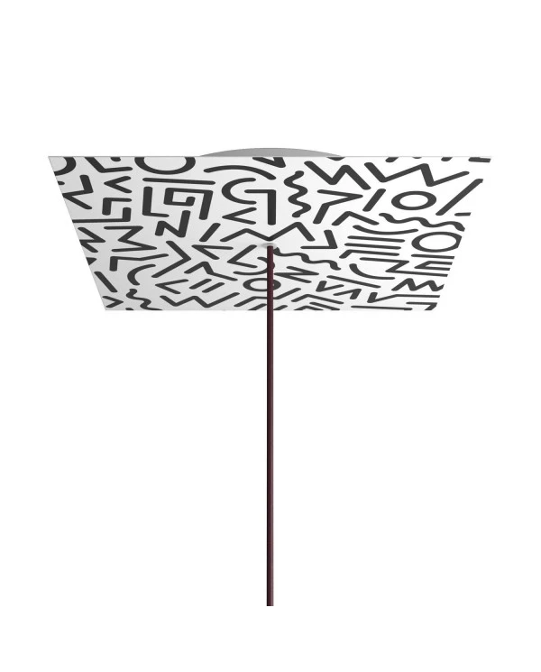 Square XXL Rose-One 1-hole and 4 side holes ceiling rose, 400 mm - PROMO