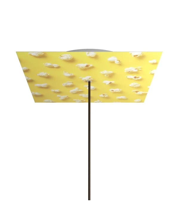 Square XXL Rose-One 1-hole and 4 side holes ceiling rose, 400 mm - PROMO