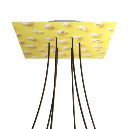 Square XXL Rose-One 6-hole and 4 side holes ceiling rose, 400 mm  - PROMO - Pop-Corn
