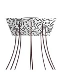Square XXL Rose-One 8-hole and 4 side holes ceiling rose, 400 mm - PROMO