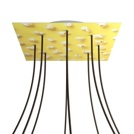 Square XXL Rose-One 8-hole and 4 side holes ceiling rose, 400 mm - PROMO - Pop-Corn