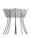 Square XXL Rose-One 9-hole and 4 side holes ceiling rose, 400 mm  - PROMO