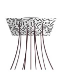Square XXL Rose-One 9 X-shaped holes and 4 side holes ceiling rose, 400 mm  - PROMO