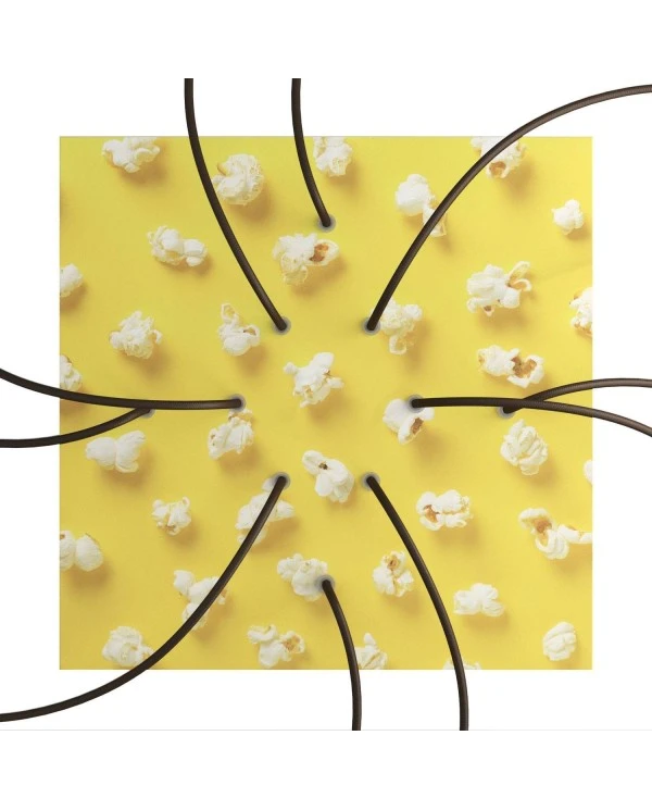 Square XXL Rose-One 10-hole and 4 side holes ceiling rose, 400 mm - PROMO