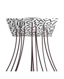 Square XXL Rose-One 12-hole and 4 side holes ceiling rose, 400 mm - PROMO