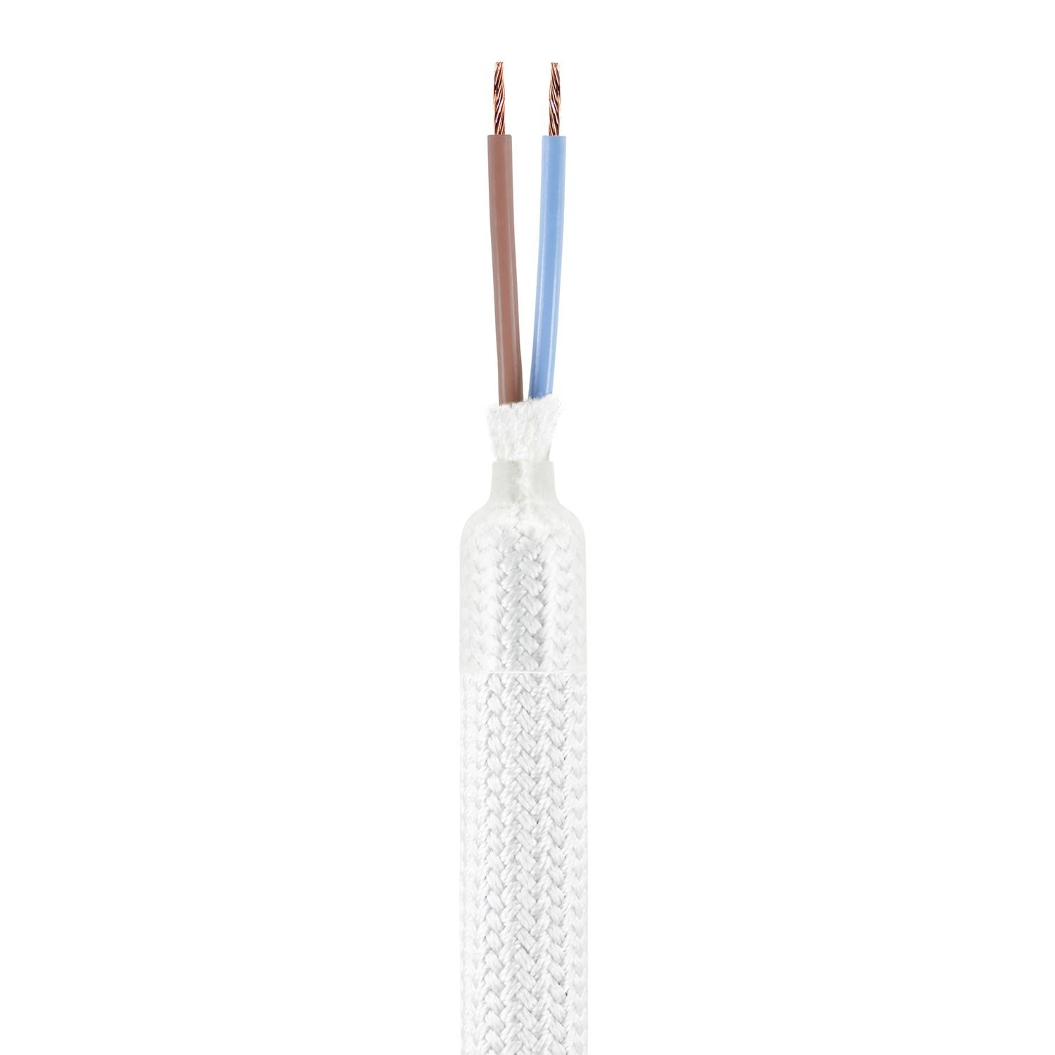 Kit Creative Flex flexible tube covered in White RM01 fabric with metal terminals