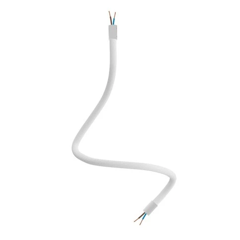 Kit Creative Flex flexible tube covered in White RM01 fabric with metal terminals