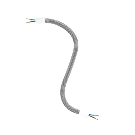 Kit Creative Flex flexible tube covered in Titanium RM75 fabric with metal terminals - Matt White