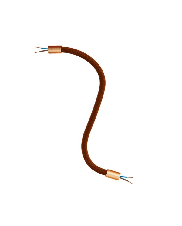 Kit Creative Flex flexible tube covered in Brown RM13 fabric with metal terminals