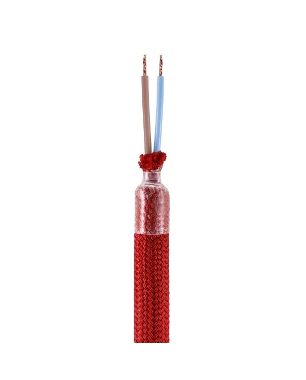 Kit Creative Flex flexible tube covered in Red RM09 fabric with metal terminals