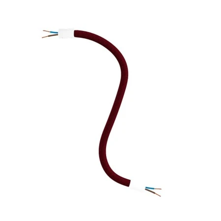 Kit Creative Flex flexible tube covered in Burgundy RM19 fabric with metal terminals - Matt White