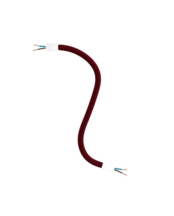 Kit Creative Flex flexible tube covered in Burgundy RM19 fabric with metal terminals