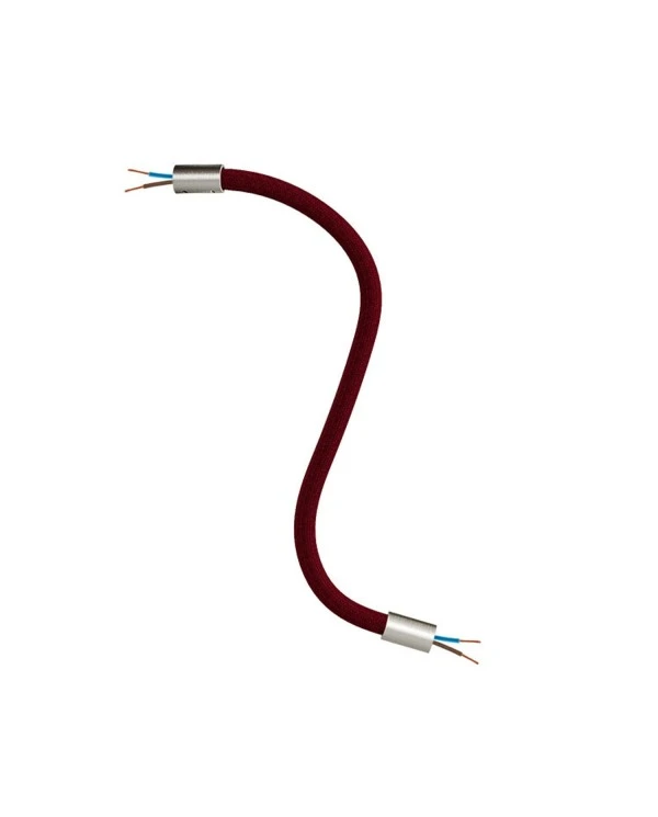 Kit Creative Flex flexible tube covered in Burgundy RM19 fabric with metal terminals