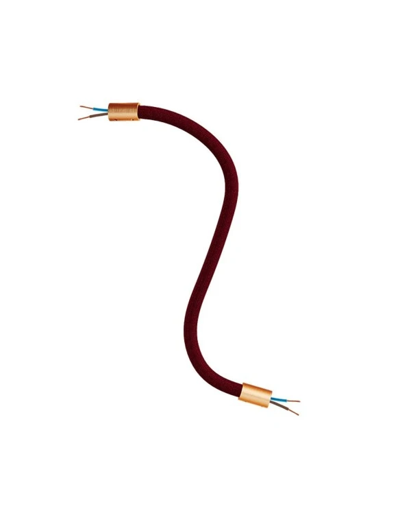 Kit Creative Flex flexible tube covered in Burgundy RM19 fabric with metal terminals