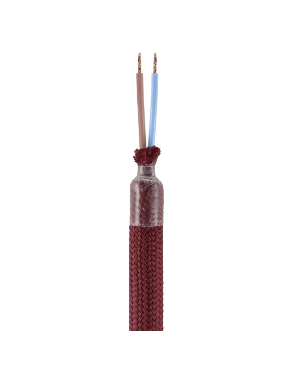 Kit Creative Flex flexible tube covered in Burgundy RM19 fabric with metal terminals