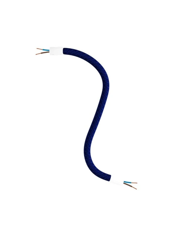 Kit Creative Flex flexible tube covered in Navy Blue RM20 fabric with metal terminals