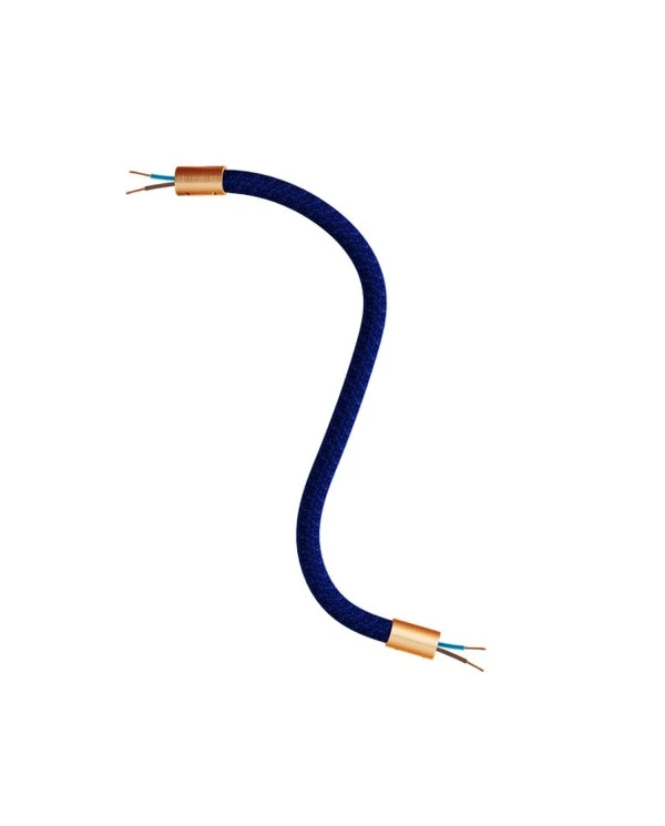 Kit Creative Flex flexible tube covered in Navy Blue RM20 fabric with metal terminals