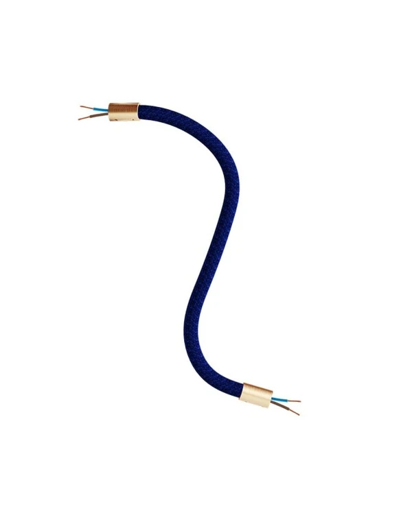 Kit Creative Flex flexible tube covered in Navy Blue RM20 fabric with metal terminals