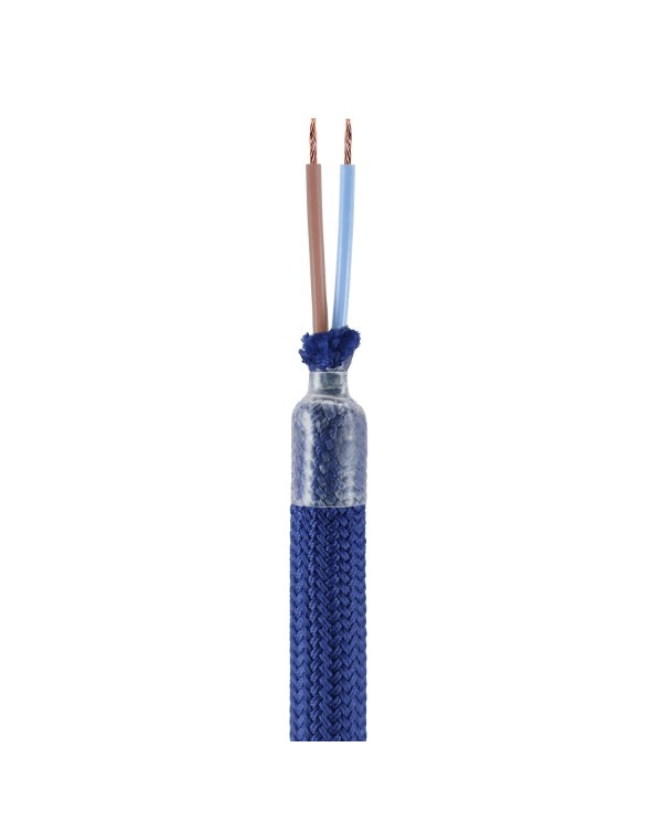 Kit Creative Flex flexible tube covered in Navy Blue RM20 fabric with metal terminals