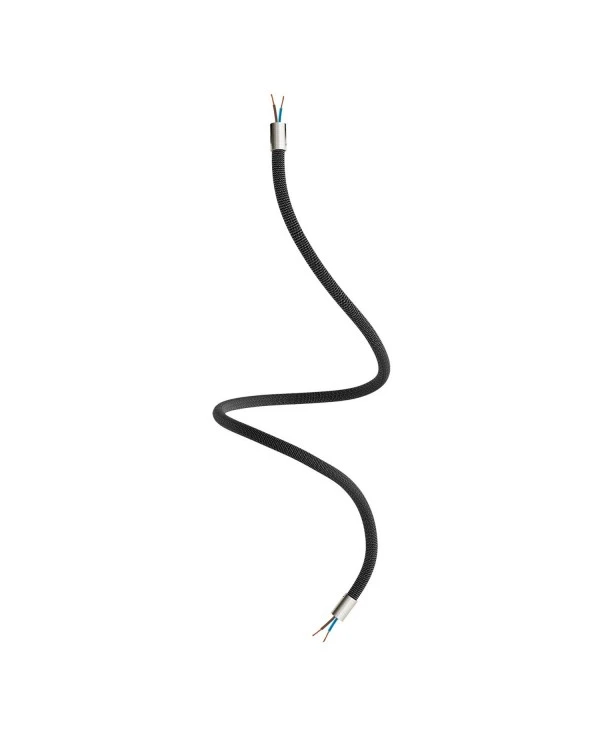 Kit Creative Flex tube flexible covered in Iron Black RZ30 fabric with metal terminals