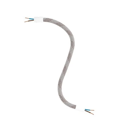Kit Creative Flex flexible tube covered in Light Mélange RM72 fabric with metal terminals - Matt White