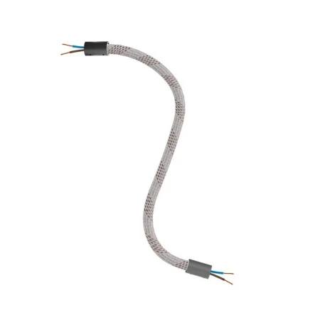 Kit Creative Flex flexible tube covered in Light Mélange RM72 fabric with metal terminals - Black