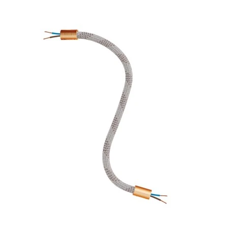 Kit Creative Flex flexible tube covered in Light Mélange RM72 fabric with metal terminals - Brushed copper