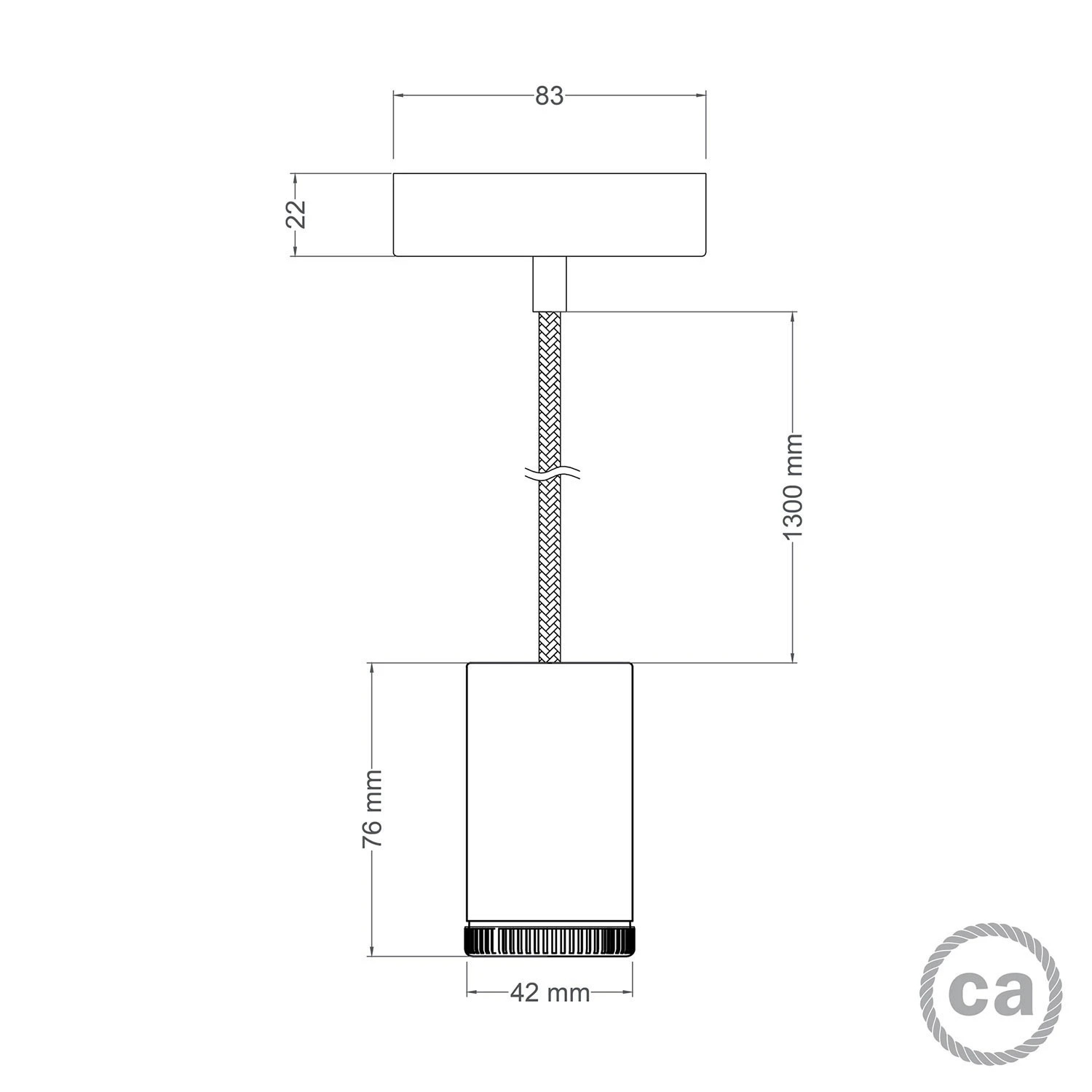 Mini Spotlight GU1d0 single pendant light