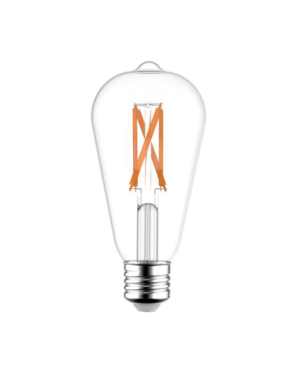 LED SMART WI-FI Light Bulb Edison ST64 Transparent with Filament 6.5W 806Lm E27 Dimmable