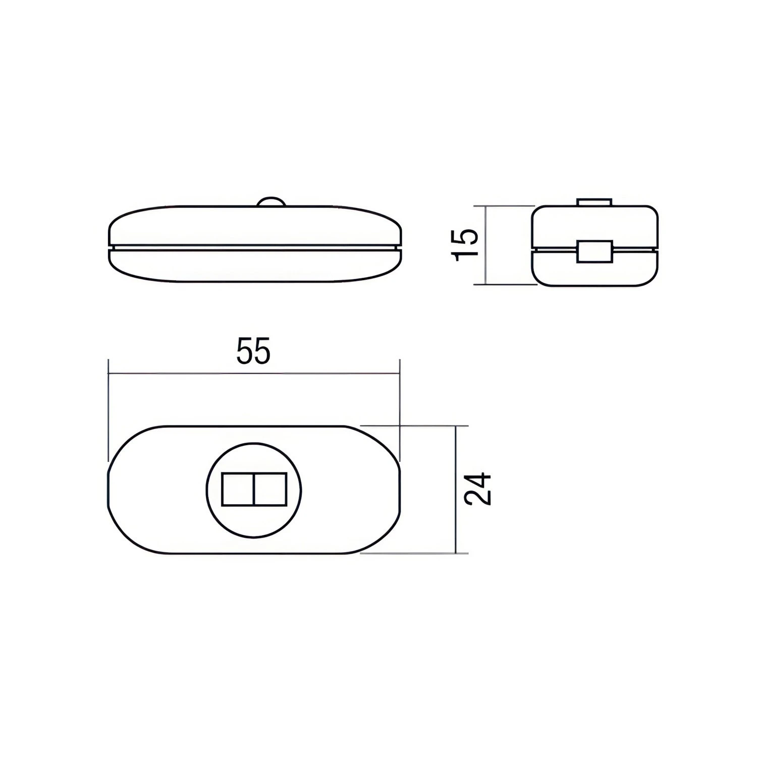 Unipolar Slider Switch. Design by Achille Castiglioni